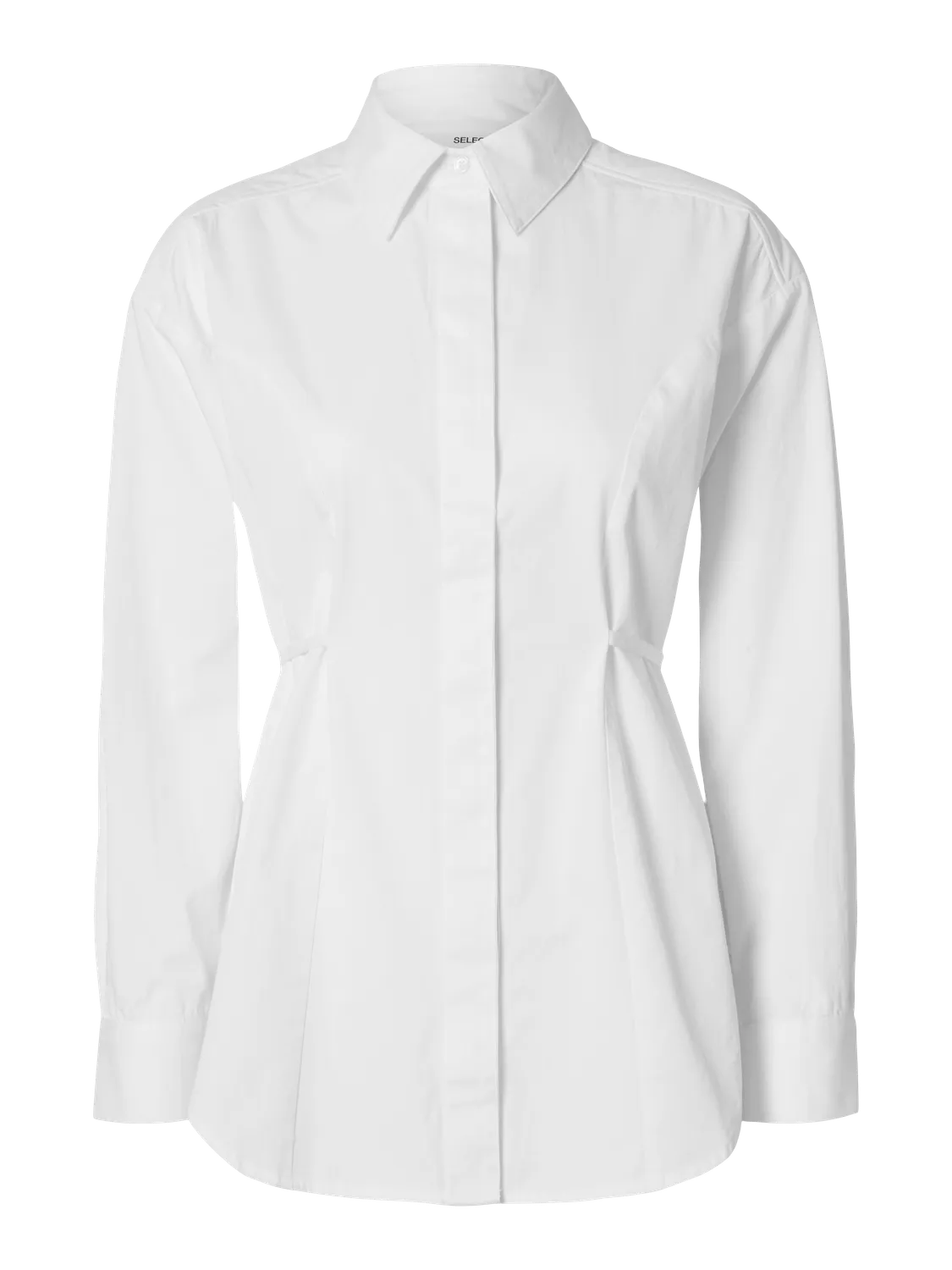 Kenna Ls Bold Sholder Shirt B - Bright White