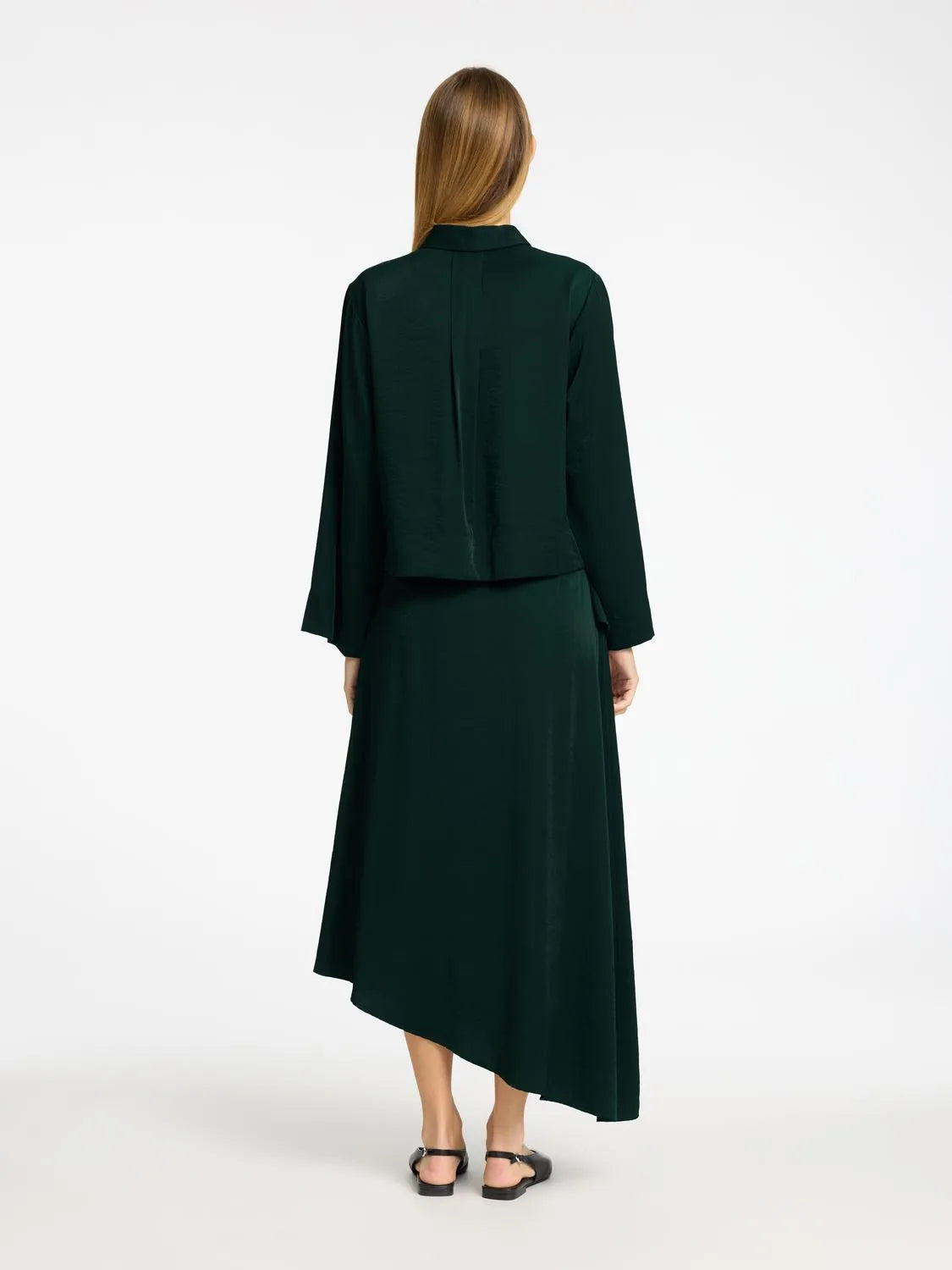 Jean Ls Cropped Shirt - Scarab