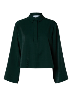 Jean Ls Cropped Shirt - Scarab
