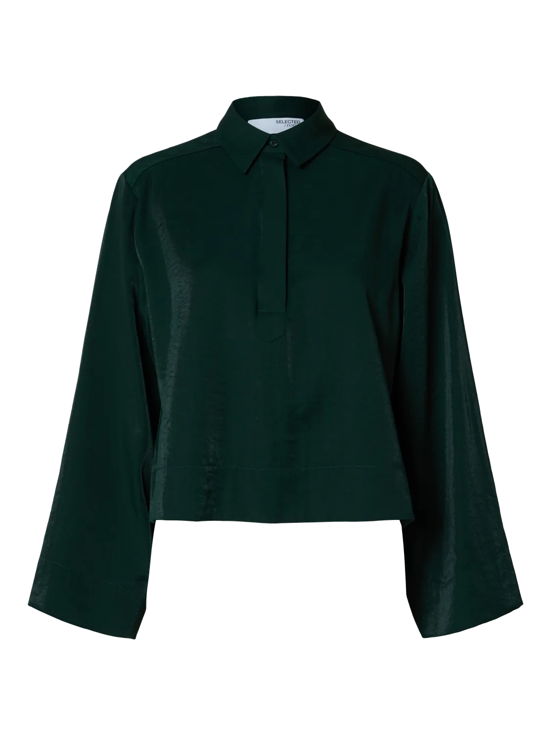 Jean Ls Cropped Shirt - Scarab