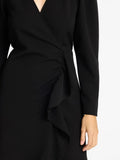 Sine Ls Short Ruffle Dress - Black