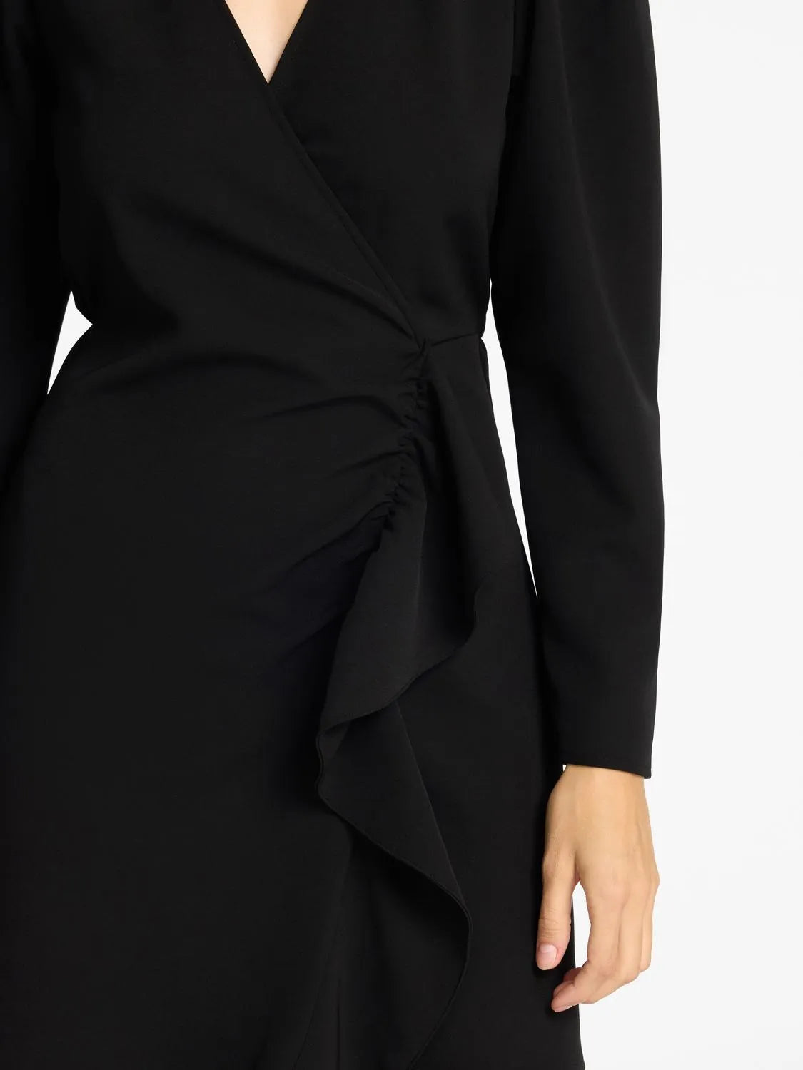 Sine Ls Short Ruffle Dress - Black