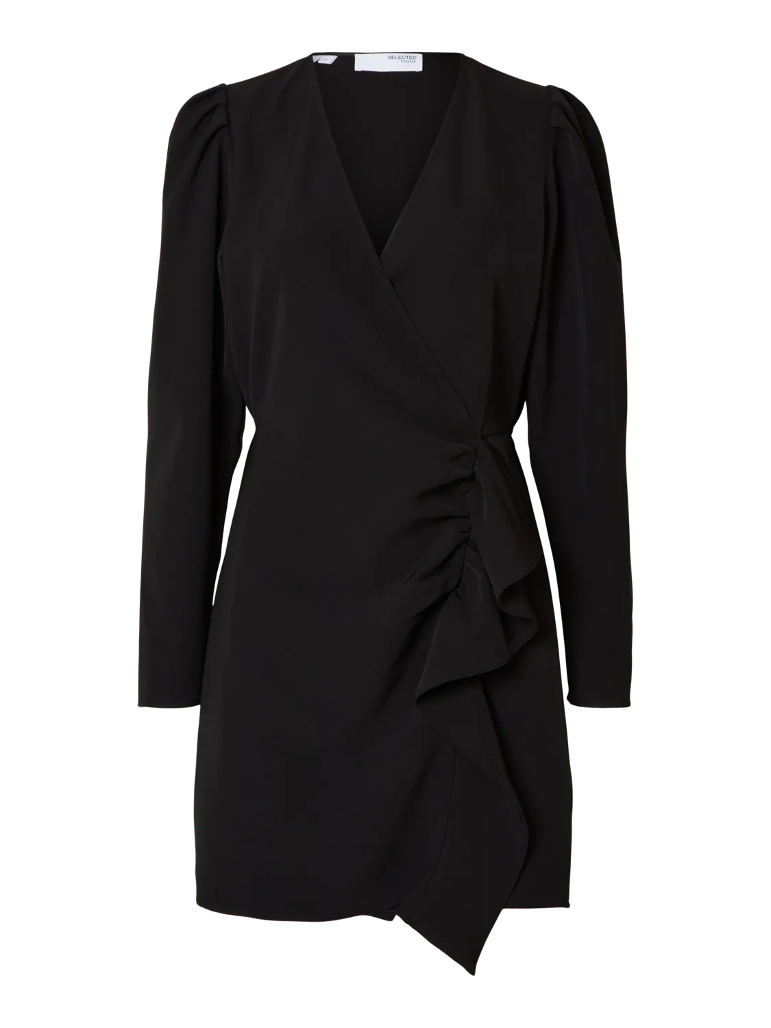 Sine Ls Short Ruffle Dress - Black