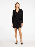 Sine Ls Short Ruffle Dress - Black