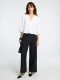 Galia 3/4 Sequins Top - Bright White