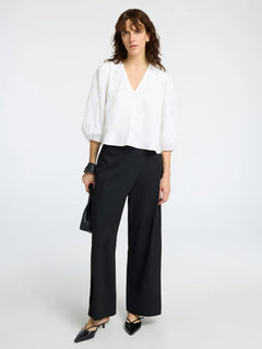 Galia 3/4 Sequins Top - Bright White