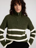 Maline Ls Knit Half Zip - Kalamata Birch