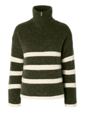 Maline Ls Knit Half Zip - Kalamata Birch