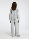 Gia Hw Wide Pant - Light Grey Melange