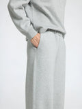 Gia Hw Wide Pant - Light Grey Melange