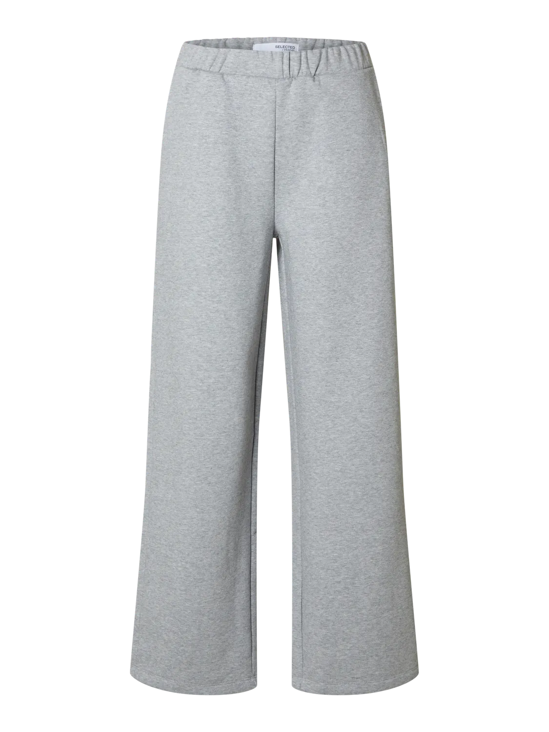 Gia Hw Wide Pant - Light Grey Melange
