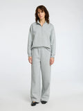 Gia Hw Wide Pant - Light Grey Melange