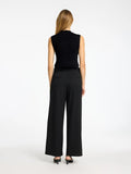 Lura Lurex Sl Knit High Neck - Black Tonal Lurex