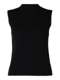 Lura Lurex Sl Knit High Neck - Black Tonal Lurex