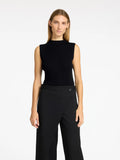 Lura Lurex Sl Knit High Neck - Black Tonal Lurex