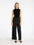 Lura Lurex Sl Knit High Neck - Black Tonal Lurex