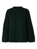 Gabella Ls Knit O-Neck Camp - Scarab