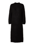 Gabella Ls Knit O-Neck Dress Camp - Black