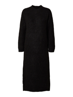 Gabella Ls Knit O-Neck Dress Camp - Black