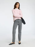 Selected Femme Lulu LS Knit O-Neck - Bleached Mauve Melange