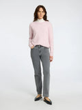 Selected Femme Lulu LS Knit O-Neck - Bleached Mauve Melange
