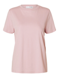 Selected Femme Myessential Ss O-Neck Tee - Bleached Mauve