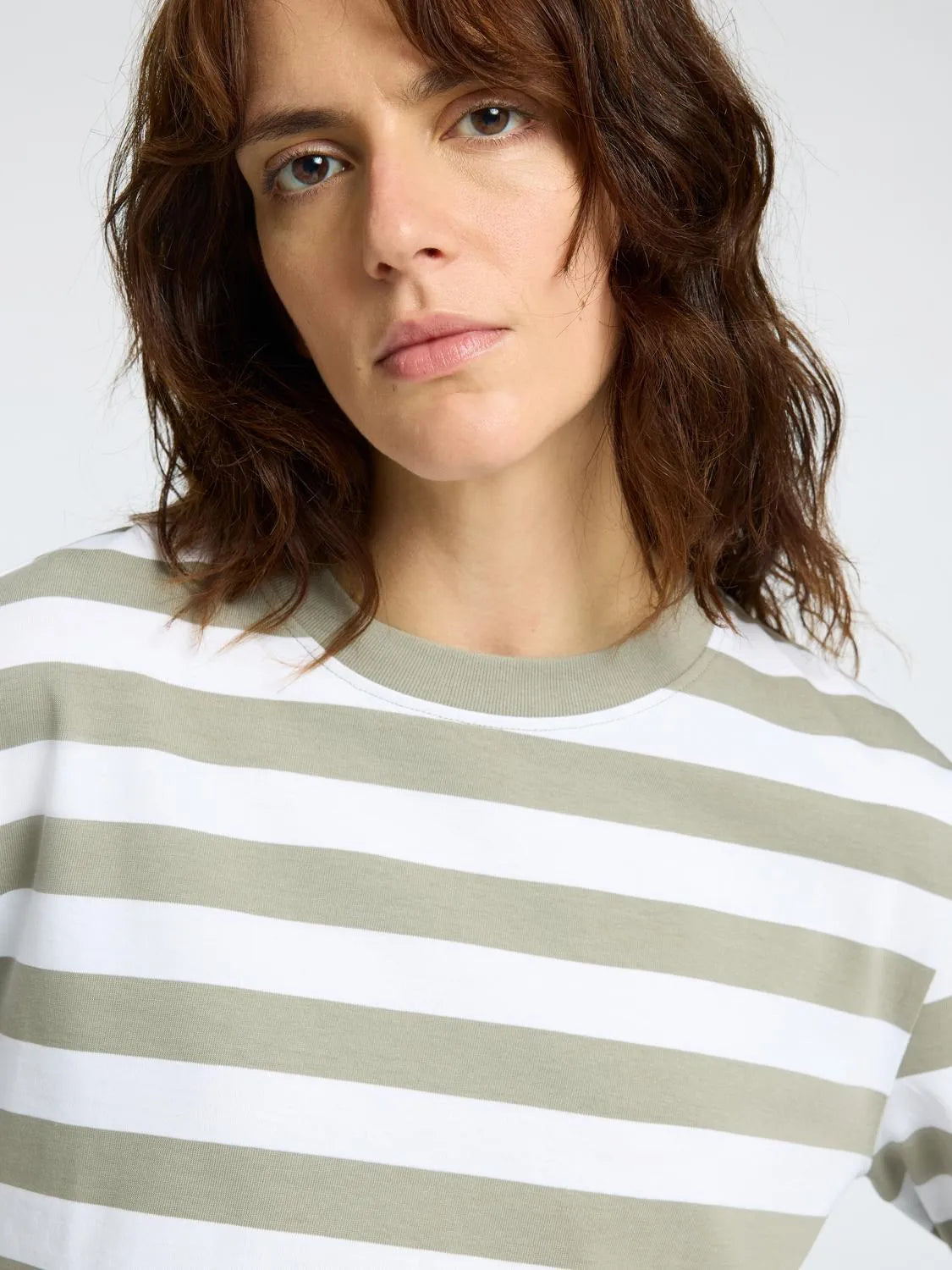 Selected Femme Essential LS Striped Boxy Tee