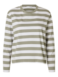 Selected Femme Essential LS Striped Boxy Tee