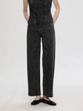 Marley-Merle Hw Wide Jeans - Black Washed