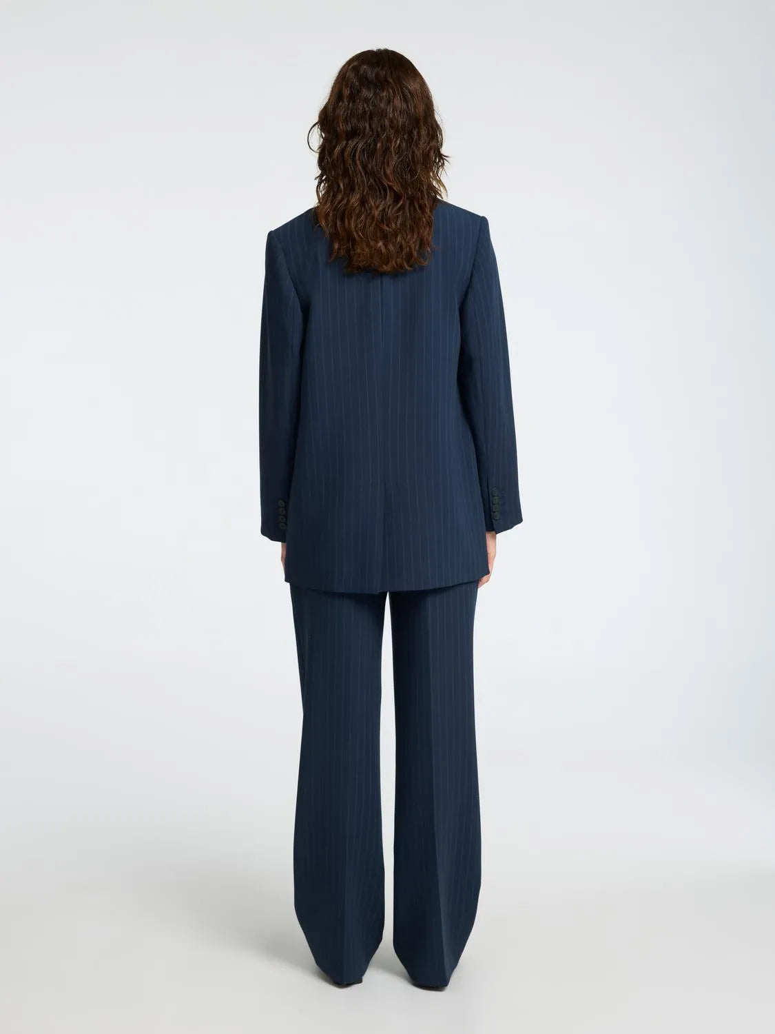 Rita LS Relaxed Blazer Pin Stripe - Dark Sapphire Pin Stripe