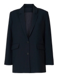 Rita LS Relaxed Blazer Pin Stripe - Dark Sapphire Pin Stripe