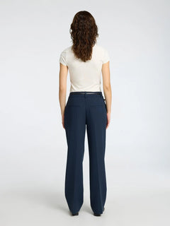 Rita Mw Wide Pant Pin Stripe Noos - Dark Sapphire Pin Stripe