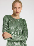 Ari-Colyn Ls Short Sequins Dress - Loden Frost