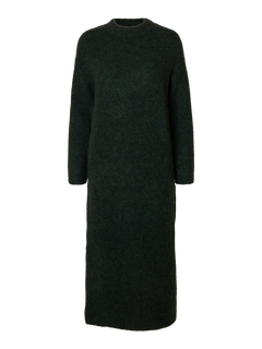 Gabella Ls Knit O-Neck Dress Camp - Scarab