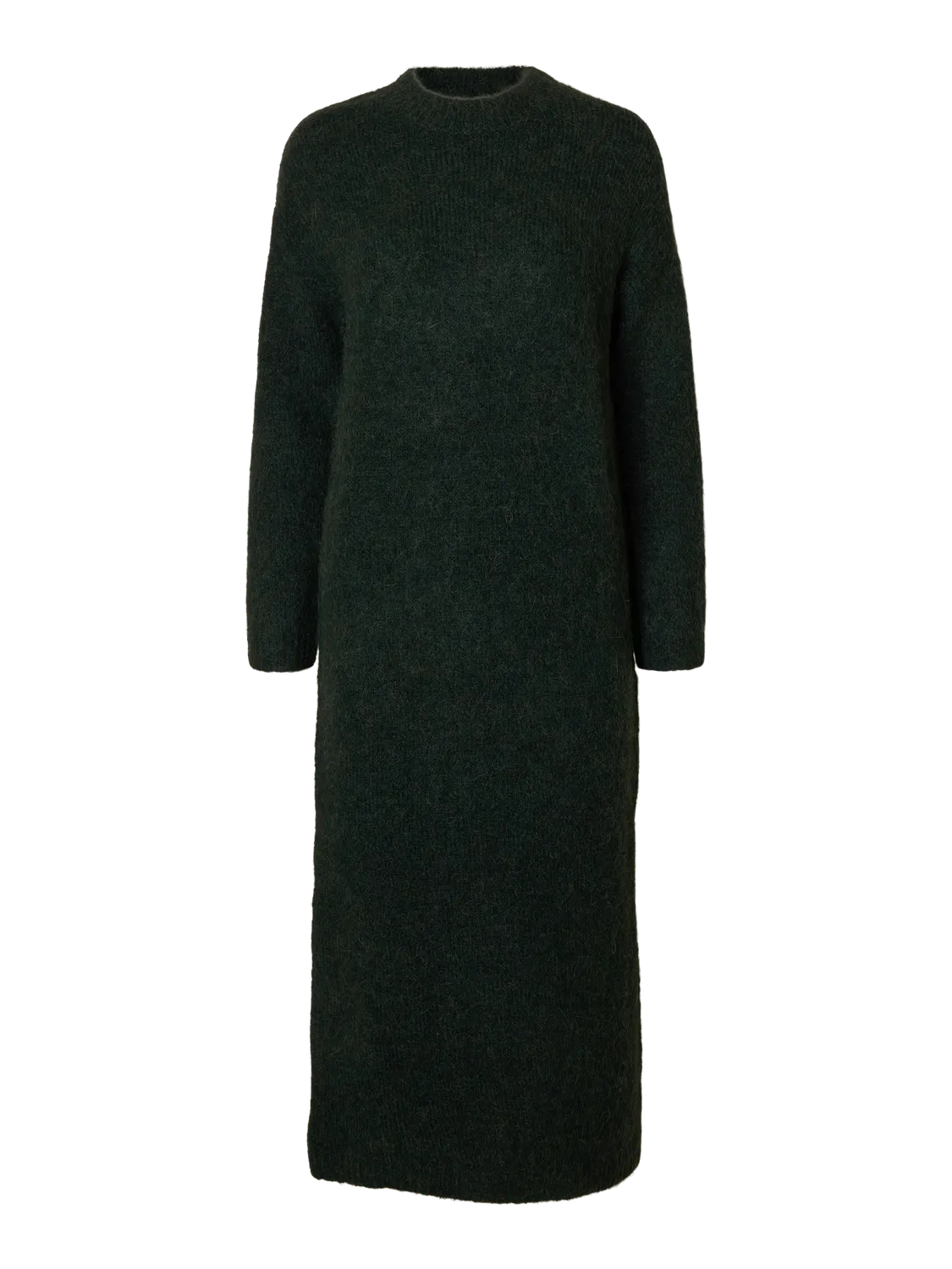 Gabella Ls Knit O-Neck Dress Camp - Scarab