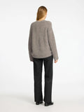 Gabella Ls Knit O-Neck Camp - Steel Gray