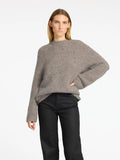 Gabella Ls Knit O-Neck Camp - Steel Gray