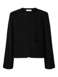 Darla Ls Knit Short Cardigan - Black