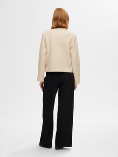 Darla Ls Knit Short Cardigan - Birch