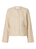 Darla Ls Knit Short Cardigan - Birch