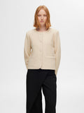 Darla Ls Knit Short Cardigan - Birch