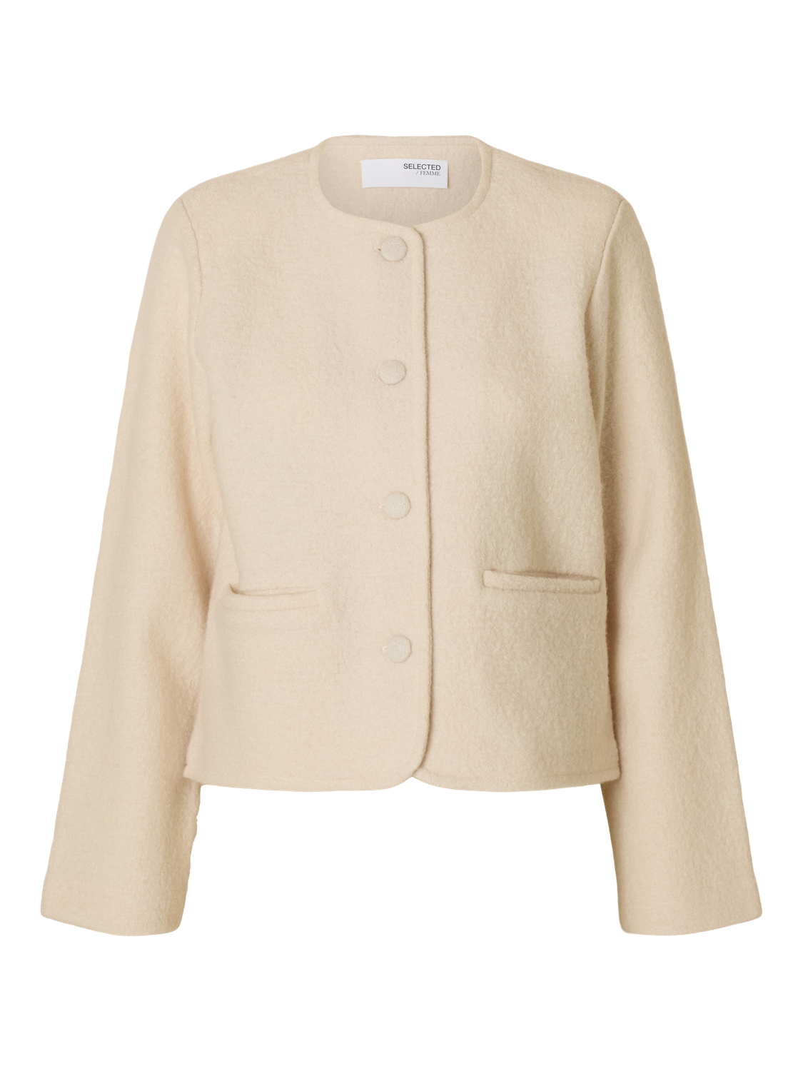 Darla Ls Knit Short Cardigan - Birch