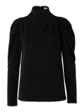 Marwa Ls High Neck Top - Black