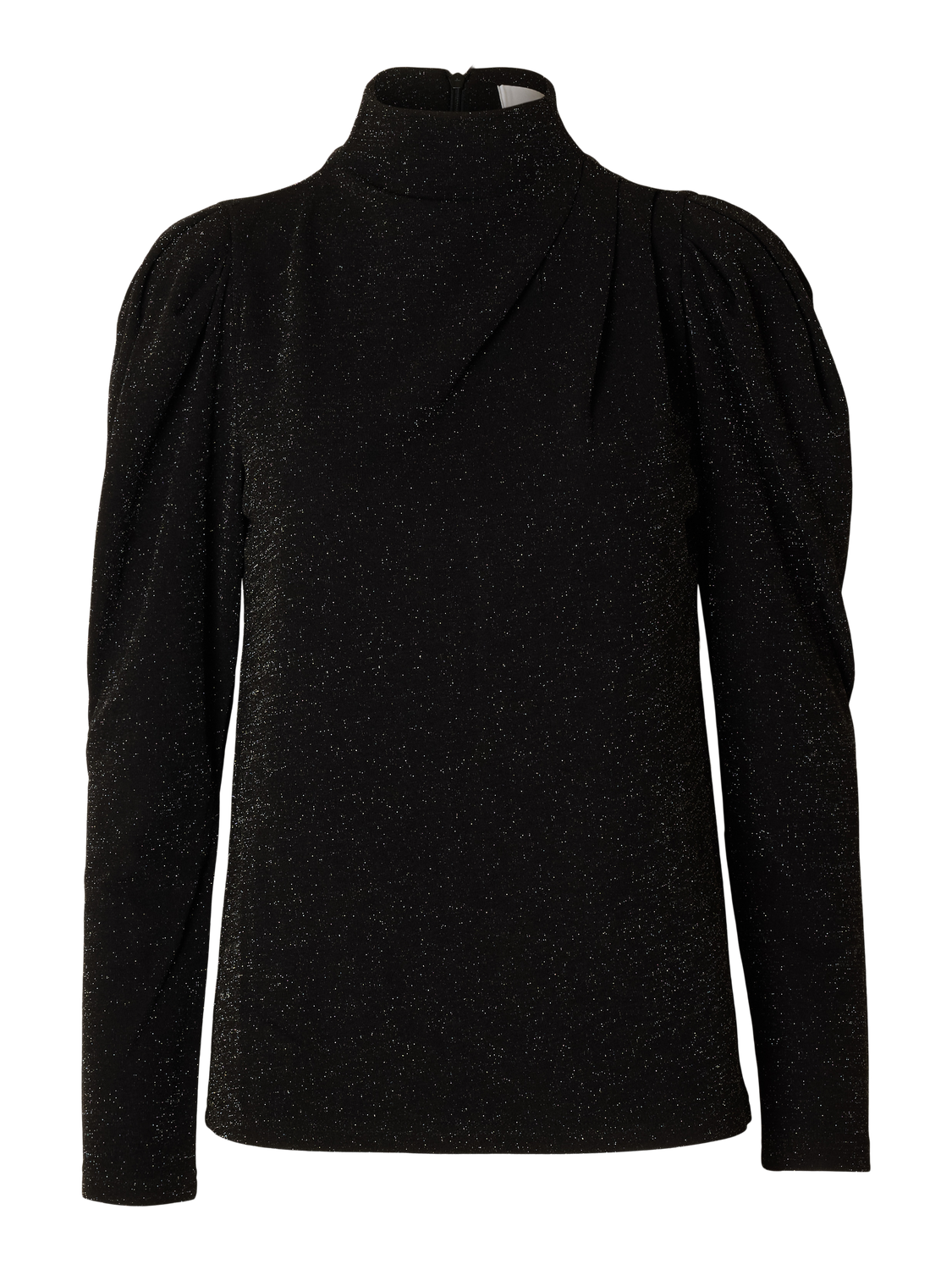 Marwa Ls High Neck Top - Black