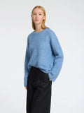 Alva Structure Ls Knit O-Neck - Endless Sky Melange