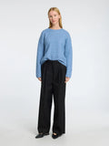Alva Structure Ls Knit O-Neck - Endless Sky Melange