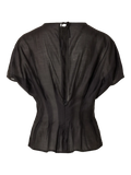 Iris Ss O-Neck Top - Black