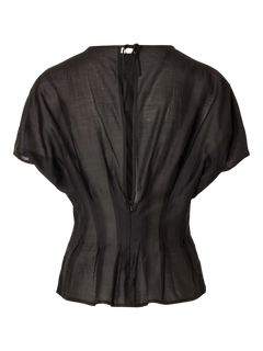 Iris Ss O-Neck Top - Black