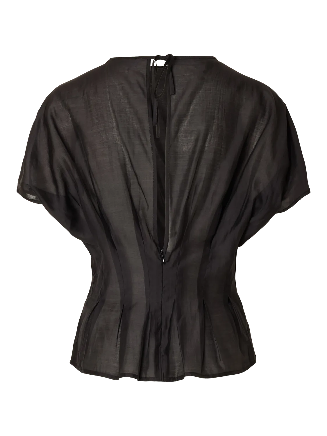 Iris Ss O-Neck Top - Black