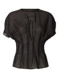 Iris Ss O-Neck Top - Black